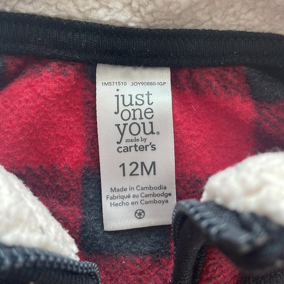 Baby Sweater Plaid Just One You by Carter’s- 12 Months - Picture 4 of 4